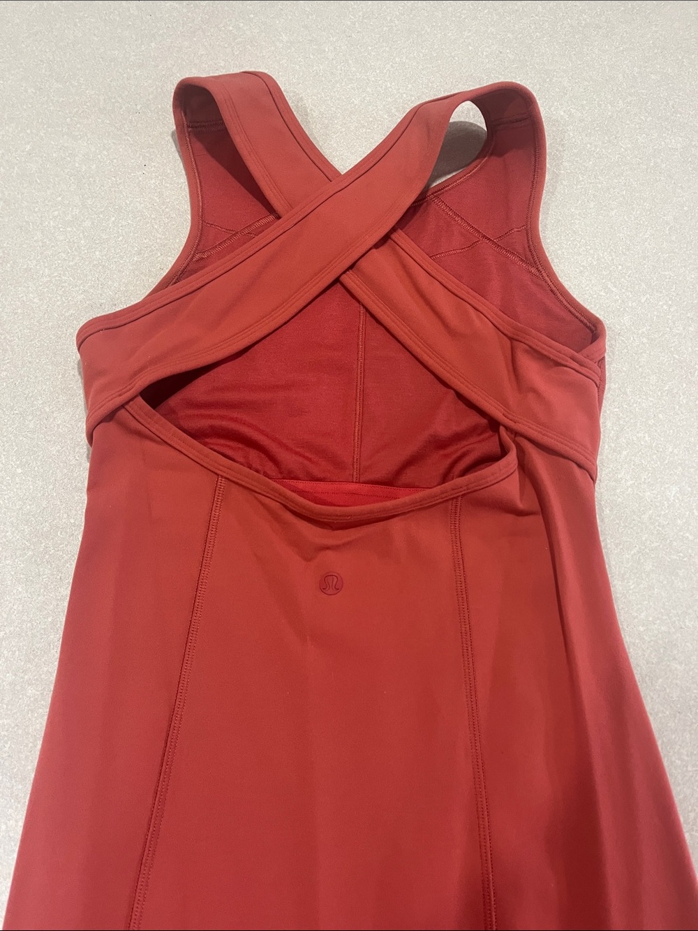 lululemon athletica Women's Cross-Back Active Dress in Rust Red